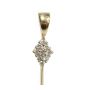 14K Yellow Gold Diamond 0.42 tcw Hanging Bar Pendant for Necklace w/appraisal