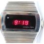 Hamilton watch vintage red LED Digital Quartz 1970s stainless steel 