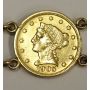 Quarter eagle USA gold coin bracelet 