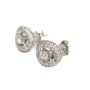14K white gold stud earrings 0.78 carat Diamonds