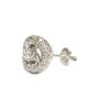 14K white gold stud earrings 0.78 carat Diamonds