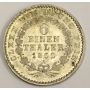 1862 A German States Anhalt Bernburg 1/6 Thaler silver coin KM87  AU58