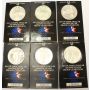6x USA Proof Olympic Silver Dollars 4x1983 & 2x1984 .900 fine silver 