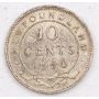 1940 Newfoundland Double Date 10 cents EF+