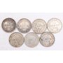 7x Newfoundland 10 Cents  3x 1941  2x 1942  2x 1943  EF or better 7-coins 