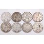1904 07 08 09 11 17 18 1919 Newfoundland 50 cents 8-coins 