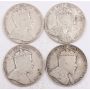 4x 1910 Canada 50 cents 4-coins G/VG
