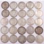 25x 1910 Canada Edward VII 25 cents silver coins G to VG