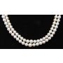 124 Akoya Pearls double strand 6.3mm to 9.9mm light pink cream/rose 