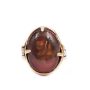 15.28ct Fire Agate 12K yellow gold ring 7.6 grams 