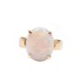 8.26ct Opal 14k yg ring lively pink/orange with green 