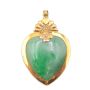 Burmese Jade 14k yg Heart pendant 