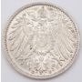 1908 D Germany 1 Mark silver coin Choice AU