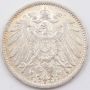 1910 J Germany 1 Mark silver coin Choice EF/AU