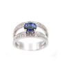 1.52ct Sapphire and Diamonds 14K white gold Ring 