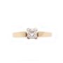 14K Yellow gold 0.45 Carat Princess Cut Diamond Engagement ring Size 7  