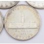 Canadas First Five silver dollars 1935 1936 1937 1838 1939 5-coins VF+ to EF+