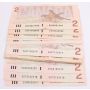 20x 1986 Canada $2 banknotes 20x notes all circulated