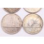 4x 1939 Canada silver dollars 4-coins F-VF