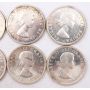 10x 1959 & 1960 Canada Prooflike silver dollars 3x1959 and 7x1960 10-coins PL