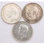 3x 1951 Canada short waterlines silver dollars 3-coins VF to EF+