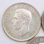 3x 1951 Canada short waterlines silver dollars 3-coins VF to EF+