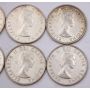 10x 1953 LDSS Canada 50 cents 10-coins EF or better