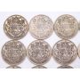 21x Canada 50 cents 7x1937 7x1938 7x1939 semi-key date 50c 21-coins all VG 