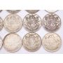 21x Canada 50 cents 7x1937 7x38 7x39 semi-key date 50c 21-coins VG or better