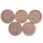 5x Netherlands 1/2 cents 1934 1936 1937 1938 1940 5-coins all nice AU to UNC