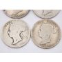 4x Canada Queen Victoria 25 cents 1899 2x1900 1901 4-coins AG/G