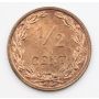 1906 Netherlands 1/2 cent Choice Uncirculated RB mostly red