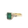 1.66ct Emerald and Diamonds 18k Yellow gold Ring 4.8gr  Size-5.5