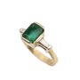 1.66ct Emerald and Diamonds 18k Yellow gold Ring 4.8gr  Size-5.5