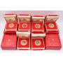 6x 1998 - 2004 Canada $15 Sterling Silver Proof Lunar Coins with boxes and COAs