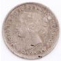 1898 Canada 5 cents silver coin VF obverse rim and neck nick