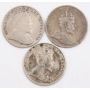 3X 1903 Canada 5 cents silver coins 3-coins G/VG