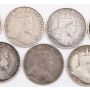 7X 1909 Canada 5 cents silver coins 7-coins G/VG