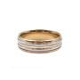 18K yellow gold and Platinum Ladies Wedding Ring 
