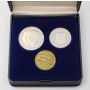 1980 Netherlands 2-proof coins 2.5 and 1 Gulden and medallion Case and Cert