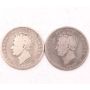 1826 and 1827 Great Britain Shillings silver coins