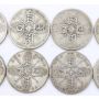10X Great Britain silver Florins 3x 1921 3x 1922 1923 1924 1926 1929 circulated