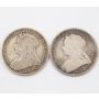 2X Great Britain silver Florins 2-coins 1896 and 1898 circulated