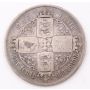 1853 Great Britain Gothic Florin silver coin circulated