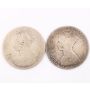 2X Great Britain Gothic Florins silver coins Pre-1888 not quite fully legible