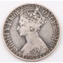 1871 Great Britain silver Gothic Florin Die Number 67 a/VF