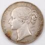 1844 Great Britain silver Crown VF details obverse scratches initials BF