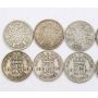10X Great Britain 6 pence siver coins 1928 31 33 36 39 40 42 43 44 45 circulated
