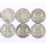10X Great Britain 6 pence siver coins 1928 31 33 36 39 40 42 43 44 45 circulated