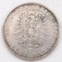 1876 D Germany Bavaria 5 Mark silver coin circulated